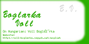 boglarka voll business card